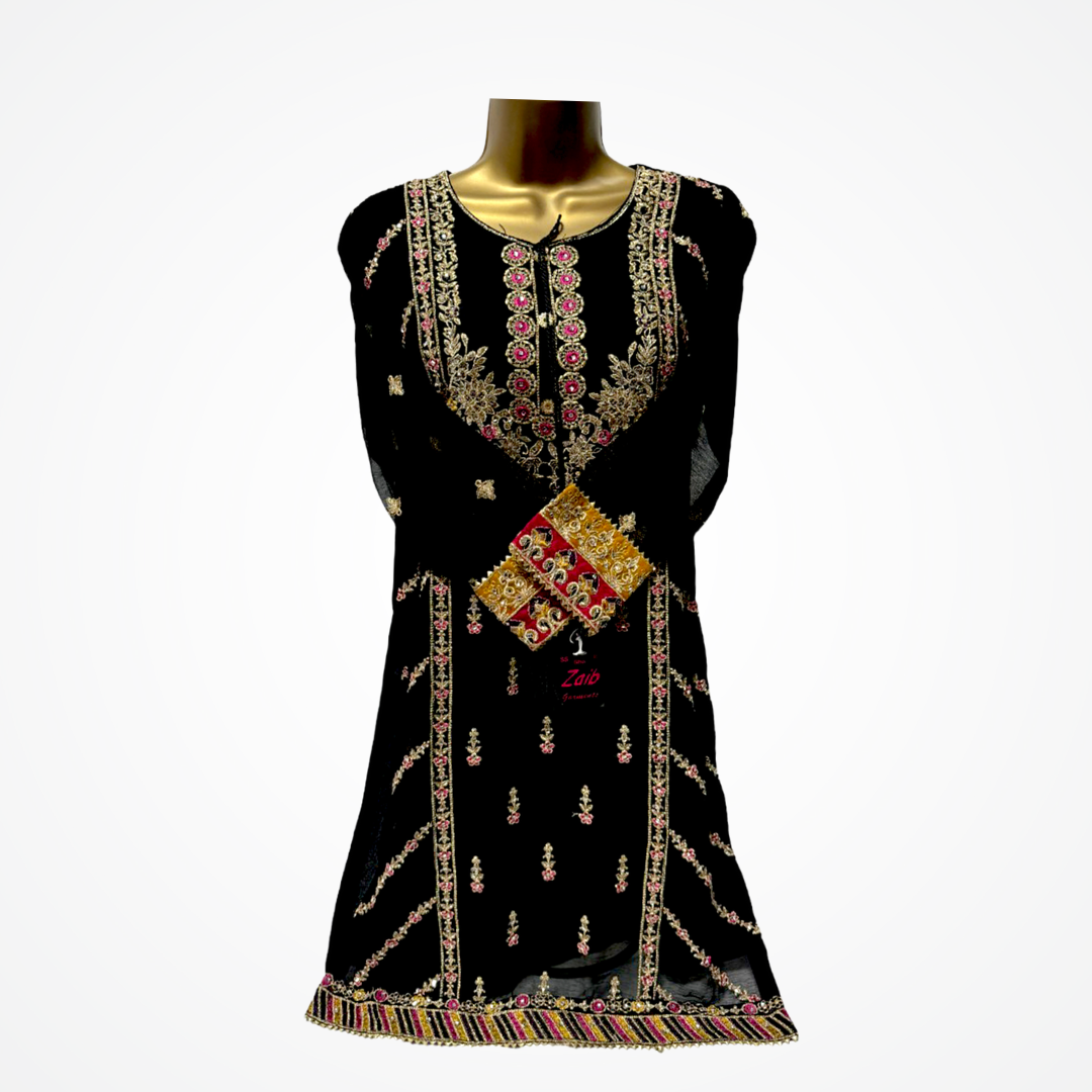 Punjabi Style Chiffon Shalwar Kameez