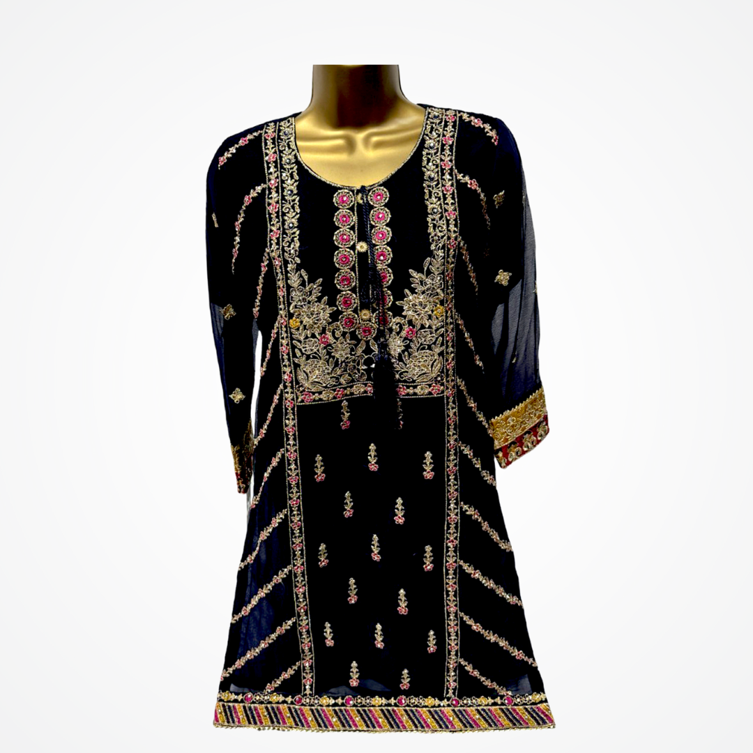 Punjabi Style Chiffon Shalwar Kameez